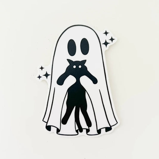 Ghost and Cat Sticker