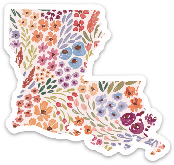 Louisiana State Floral Sticker 3x3in.