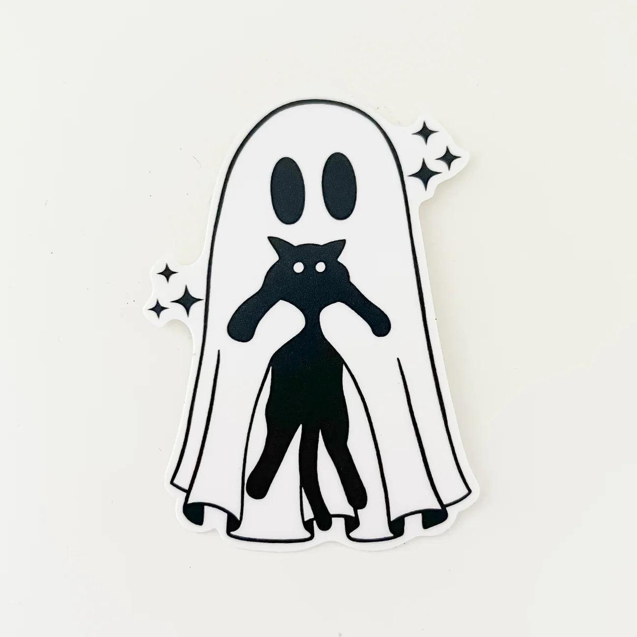 Ghost and Cat Sticker